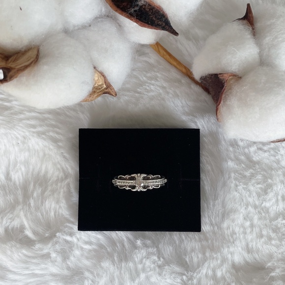 Chrome Hearts Ring Baby Classic Floral Cross Silver 925 Diamond Ring - Picture 3 of 13